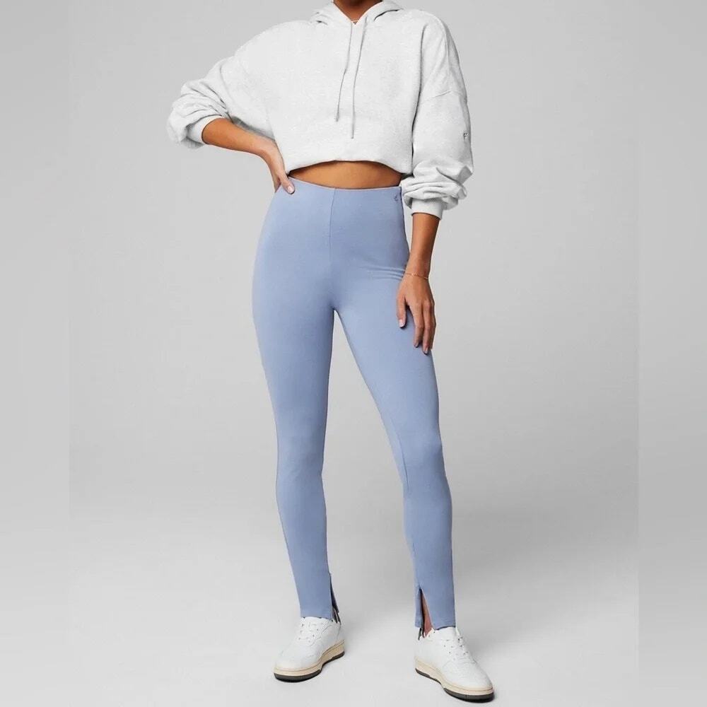 Fabletics Medium Ponte 24/7 High Waist Skinny Zip Ankle Legging Pant XXS